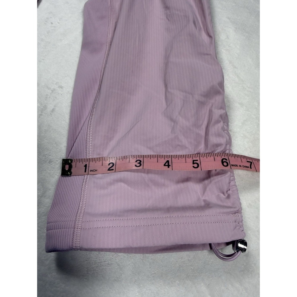 Lululemon Dance Studio Mid Rise Cropped Pant Pink Peony Size 6 Ruched Hem - Picture 6 of 8